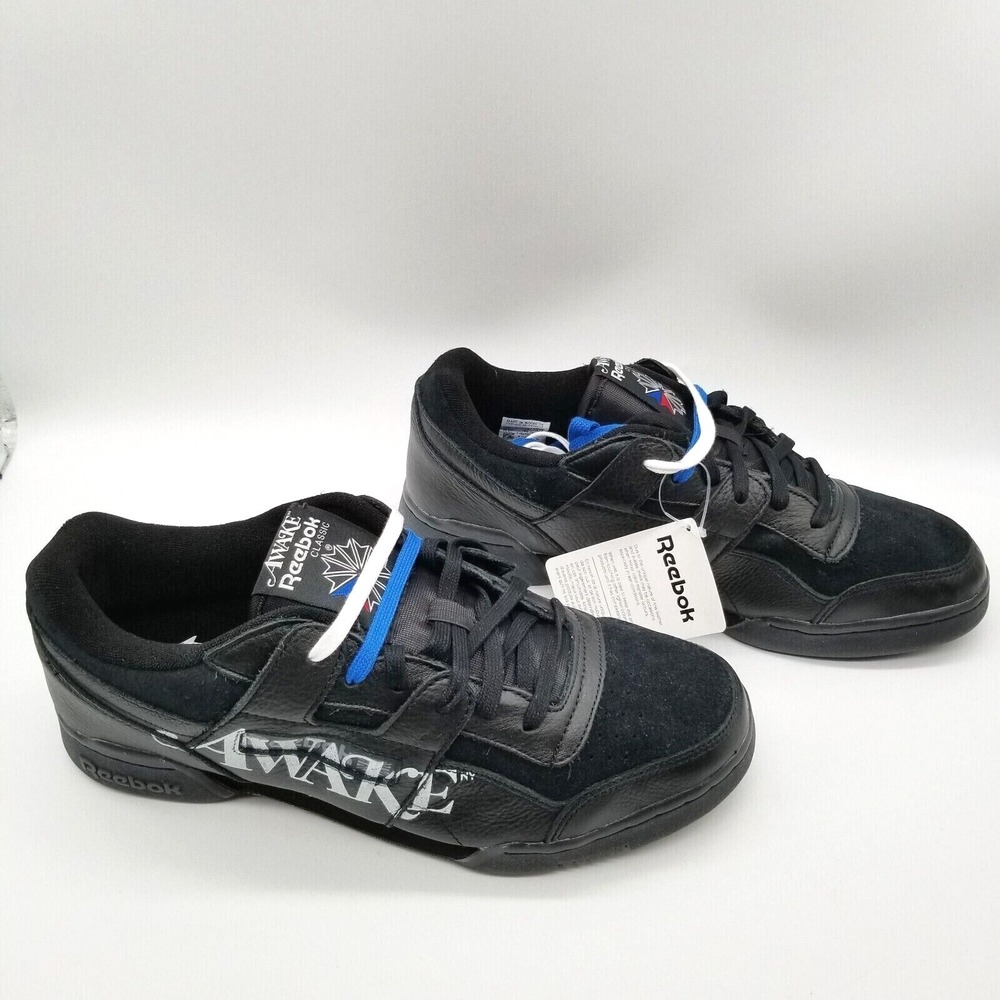 Reebok‎ Mens Workout Plus EG6741 Black Awake Lace Up Low Top Sneaker Shoes  9